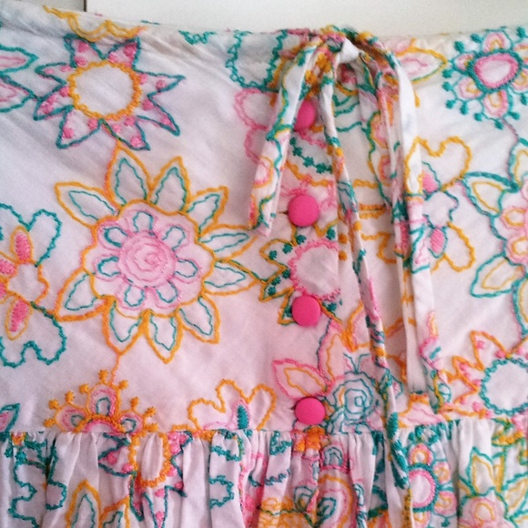 Milly New York embroidered tier skirt size 4 - Picture 4 of 9